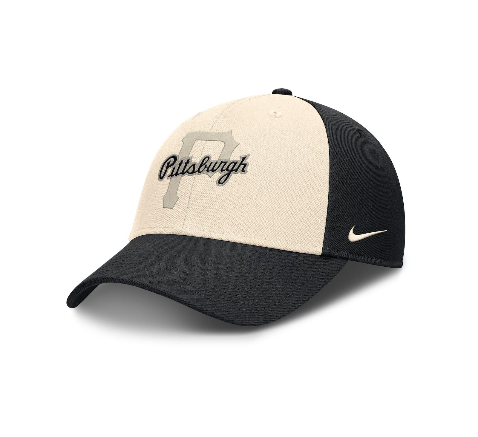 Мужская регулируемая кепка Nike Pittsburgh Pirates, черная/натуральная