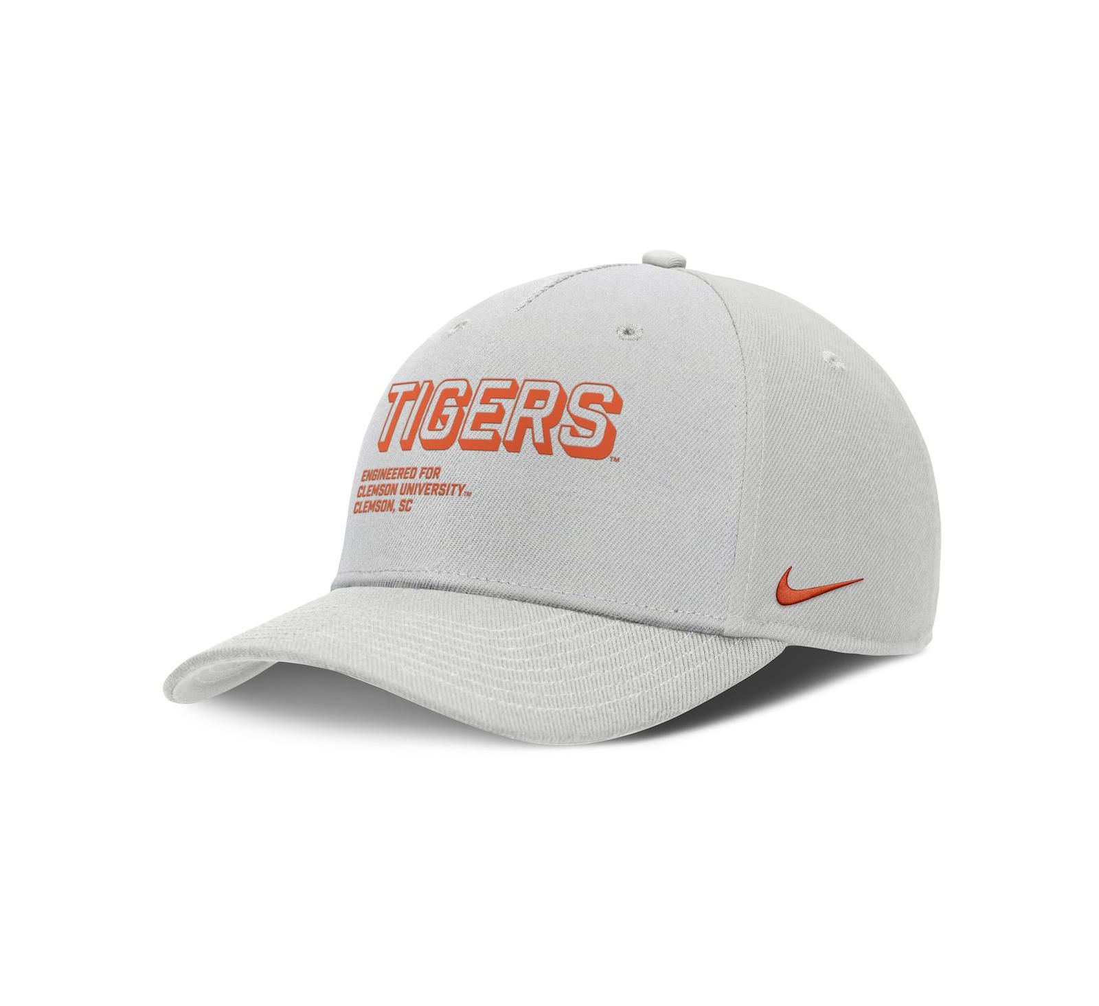Мужская бейсболка Nike Clemson Tigers 2025 Sideline Dust, серая