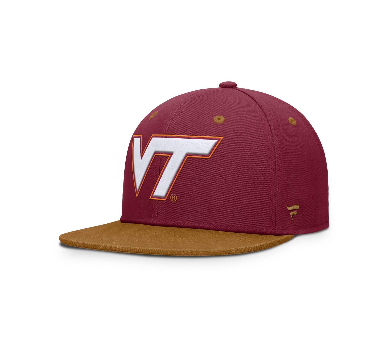 Мужская кепка Fanatics Virginia Tech Hokies NoBo Fitted, бордово-коричневая