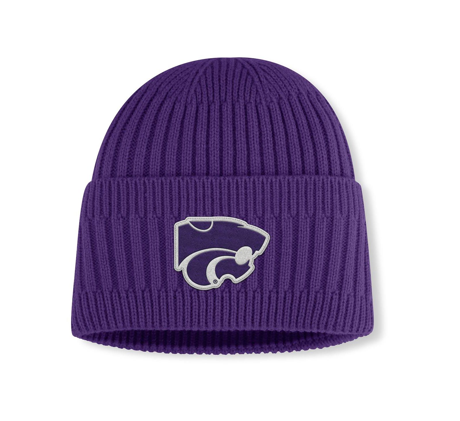 Мужская вязаная шапка Fanatics Purple Kansas State Wildcats Revery Cuffed Knit