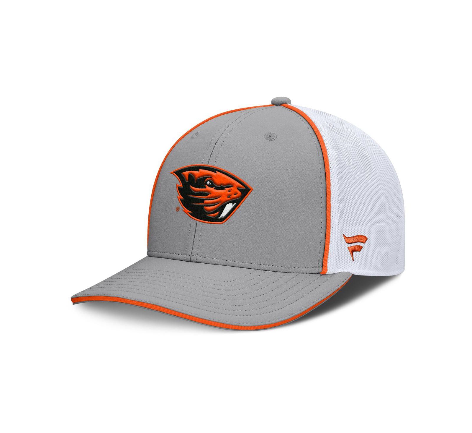 Fanatics Men's Gray/White Oregon State Beavers Rapid Trucker Adjustable Hat