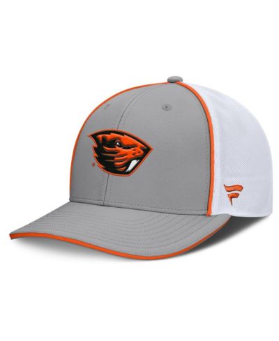Fanatics Men's Gray/White Oregon State Beavers Rapid Trucker Adjustable Hat