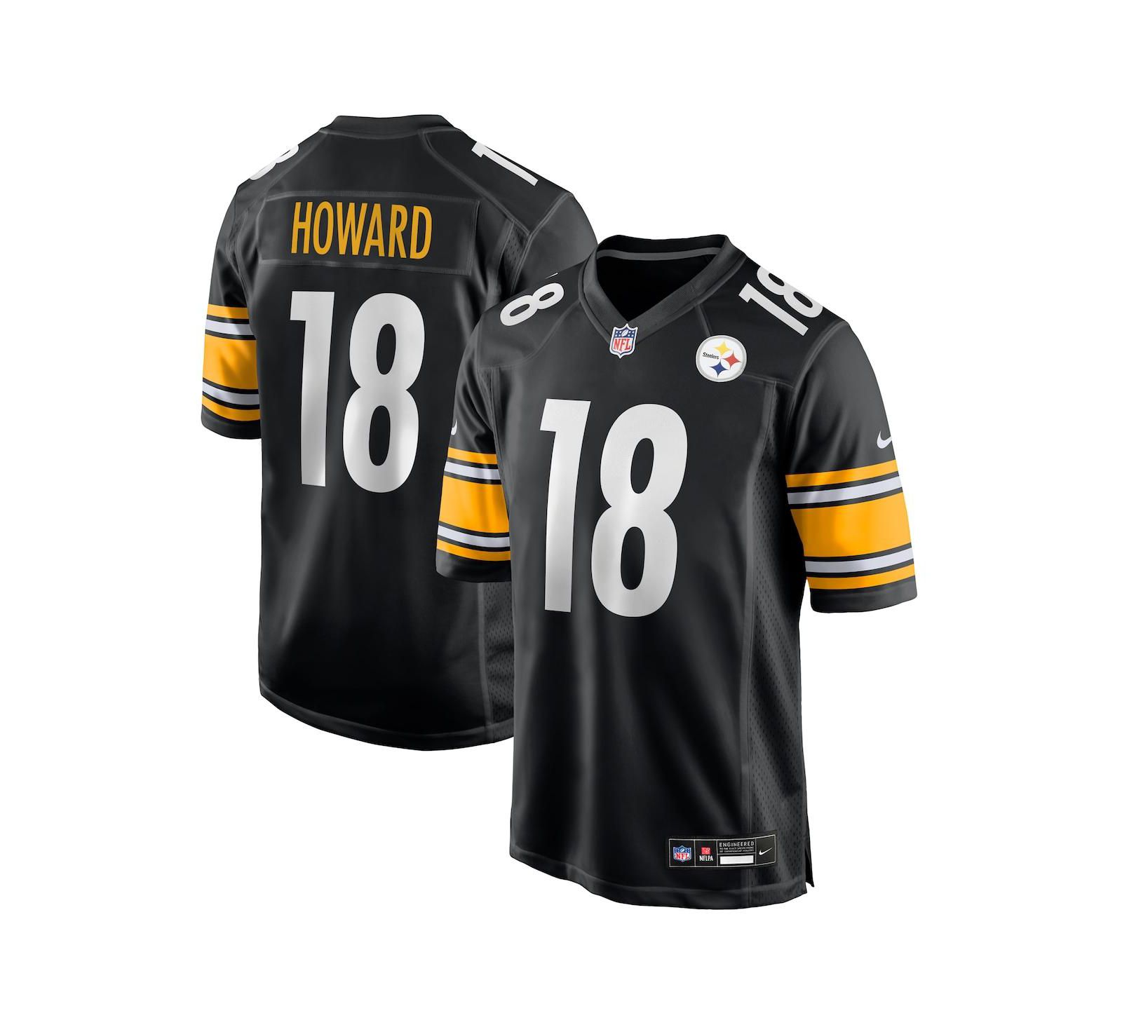 Nike Мужская игровая джерси Pittsburgh Steelers Will Howard, черная