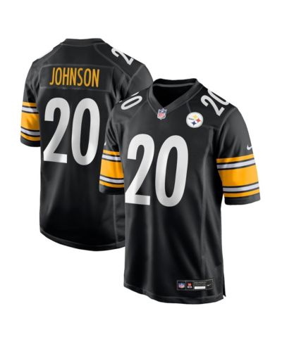 Мужская джерси Nike Kaleb Johnson Black Pittsburgh Steelers Team Game