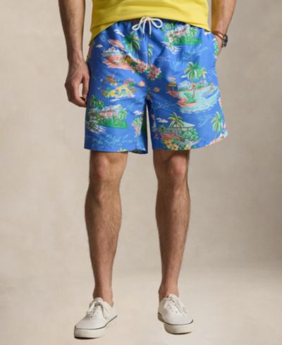 Polo Ralph Lauren Men's Big & Tall Traveler Classic-Fit Polo Bear Swim Trunk