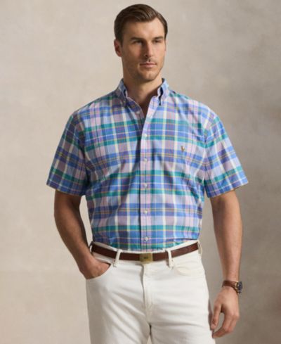 Polo Ralph Lauren Мужская клетчатая рубашка Oxford Big & Tall