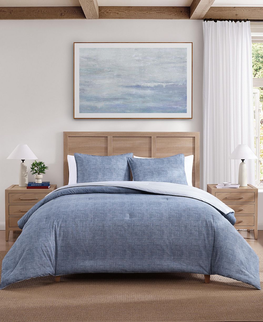 Tommy Hilfiger Classic Texture Cotton 3-Pc. Comforter Set, Full/Queen