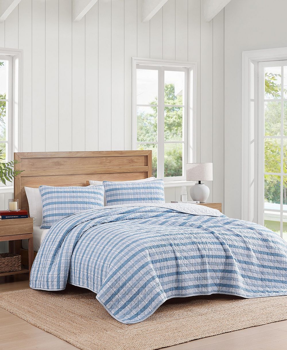 Стяжка Tommy Hilfiger Dreamy Plaid Cotton Reversible 2-Pc. Quilt Set, Twin
