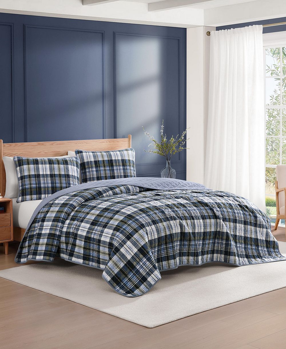 Tommy Hilfiger Bleecker Plaid Cotton Reversible 3-Pc. Quilt Set, Full/Queen