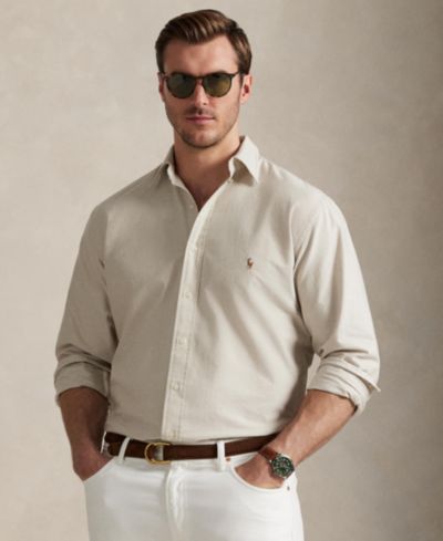 Мужская хлопковая рубашка Polo Ralph Lauren Big & Tall Long-Sleeve Oxford