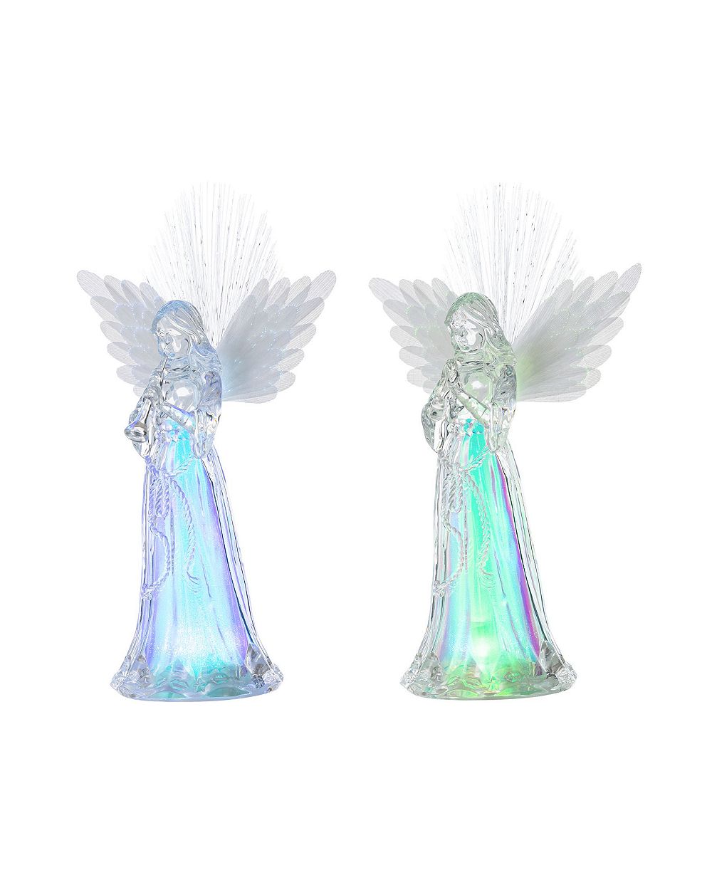 Фигурки ангелов Glitzhome Christmas Lighted Color Changing Tabletop, Set of 2