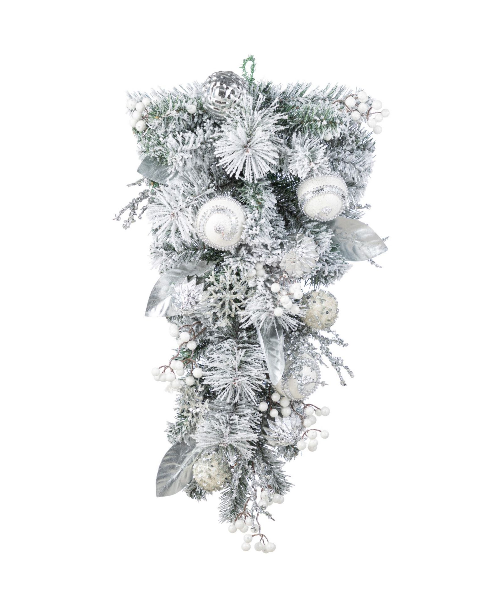 Glitzhome 30" Christmas Ornament and Berry Teardrop