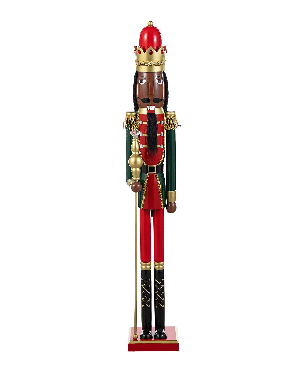 Деревянный рождественский Щелкунчик Glitzhome 42" African King Nutcracker