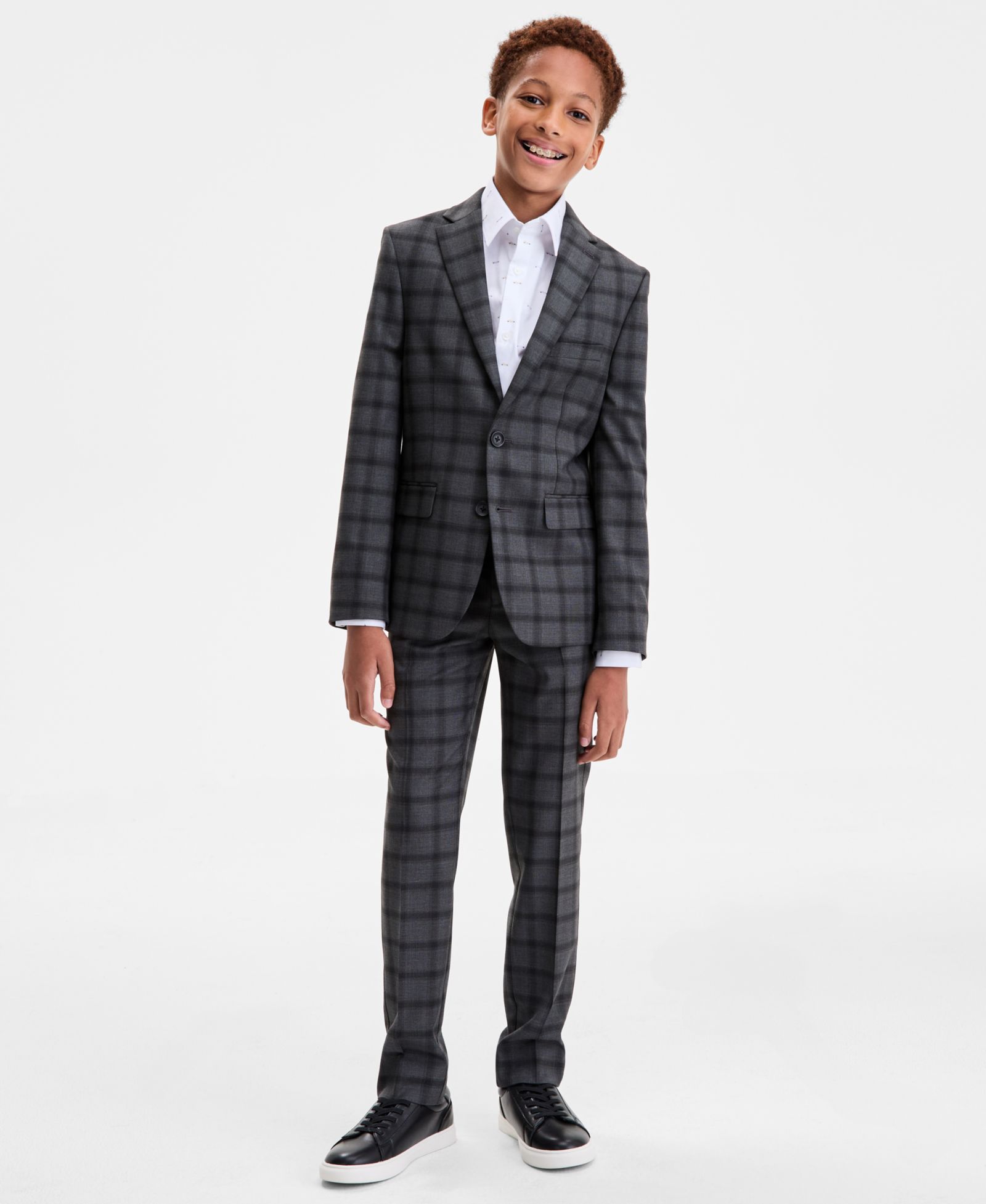 Костюм Kenneth Cole Reaction Big Boys' Plaid Pattern, 2-Piece Set