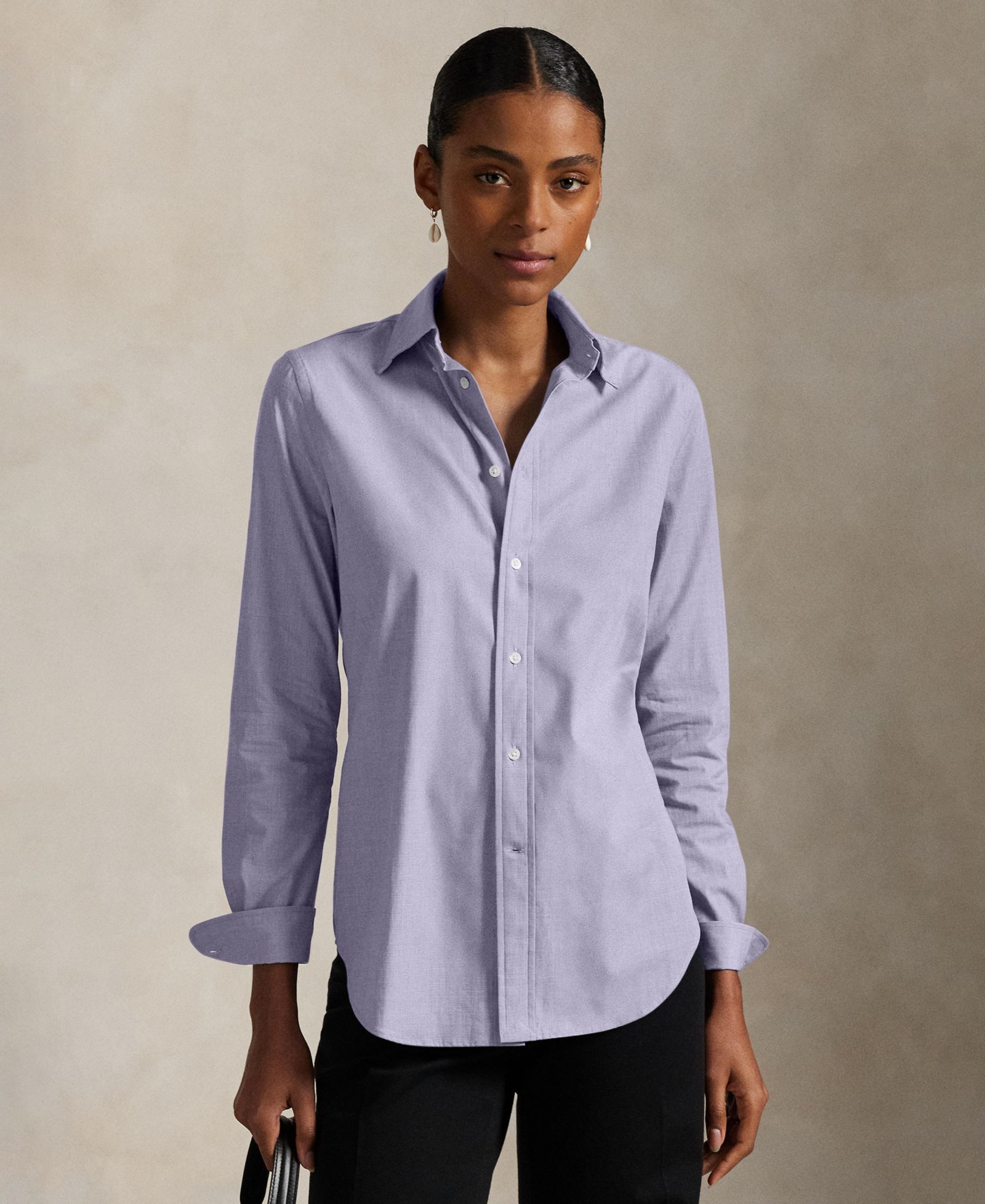 Polo Ralph Lauren Women's End-On-End Stretch Slim Fit Cotton Shirt
