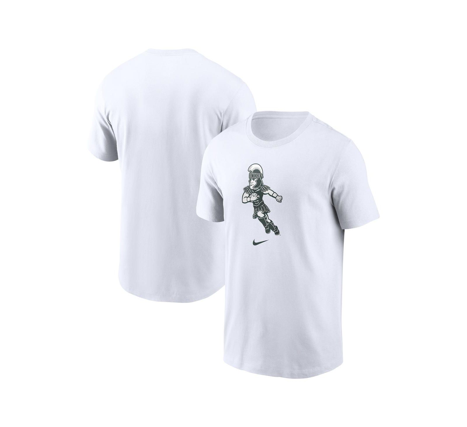 Nike Men's White Michigan State Spartans Football Sparty Sport T-Shirt