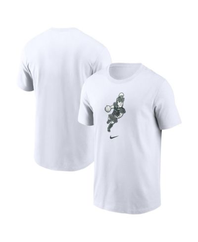 Мужская спортивная футболка Nike White Michigan State Spartans Basketball Sparty Sport T-Shirt