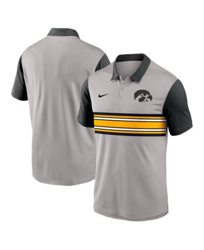 Мужская Polo рубашка Nike Iowa Hawkeyes Vapor Performance серого/черного цвета