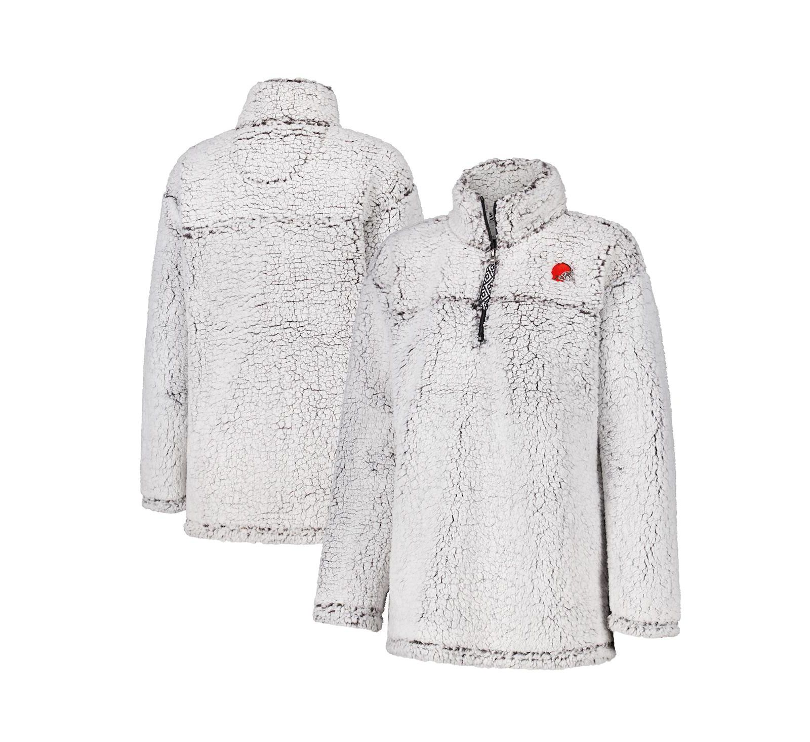Куртка G-III 4Her by Carl Banks Women's Gray Cleveland Browns Sherpa Full-Zip