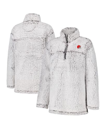 Куртка G-III 4Her by Carl Banks Women's Gray Cleveland Browns Sherpa Full-Zip