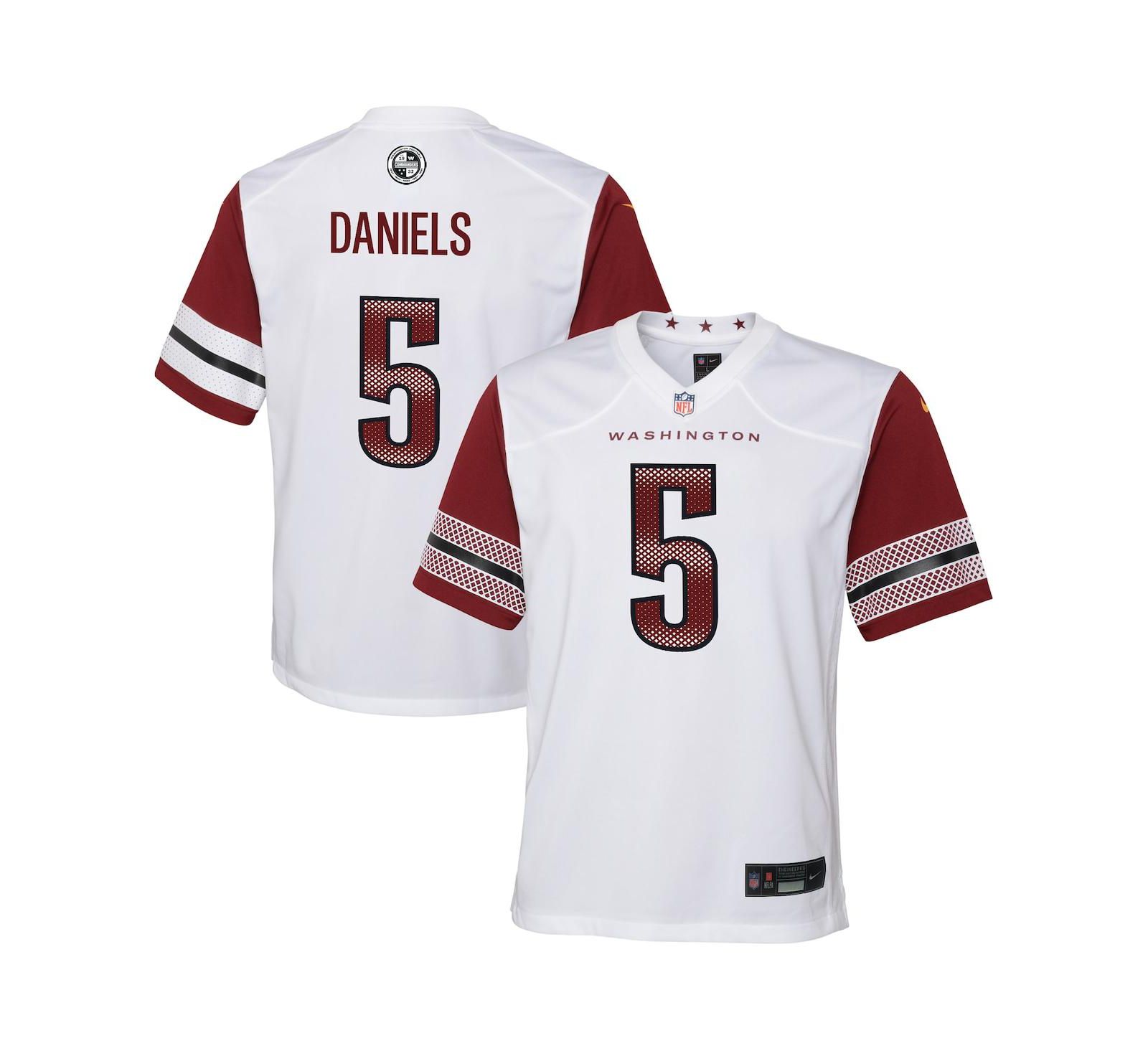 Детская игровая джерси Nike Jayden Daniels White Washington Commanders