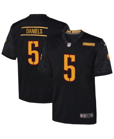 Детская джерси Nike Jayden Daniels Black Washington Commanders Alternate Game
