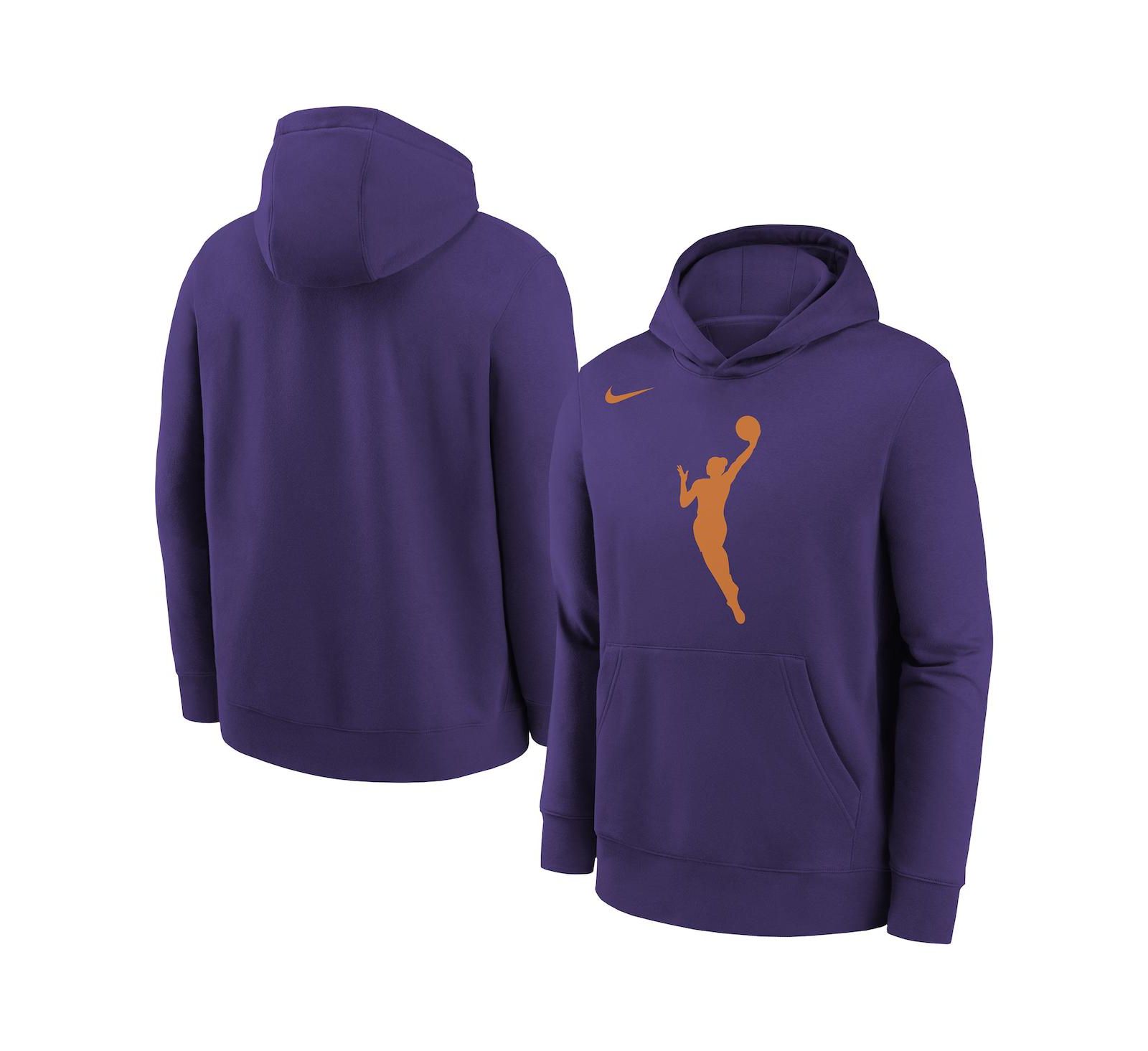 Nike Big Boys and Girls Purple WNBA Logo Essential Team Pullover Hoodie
