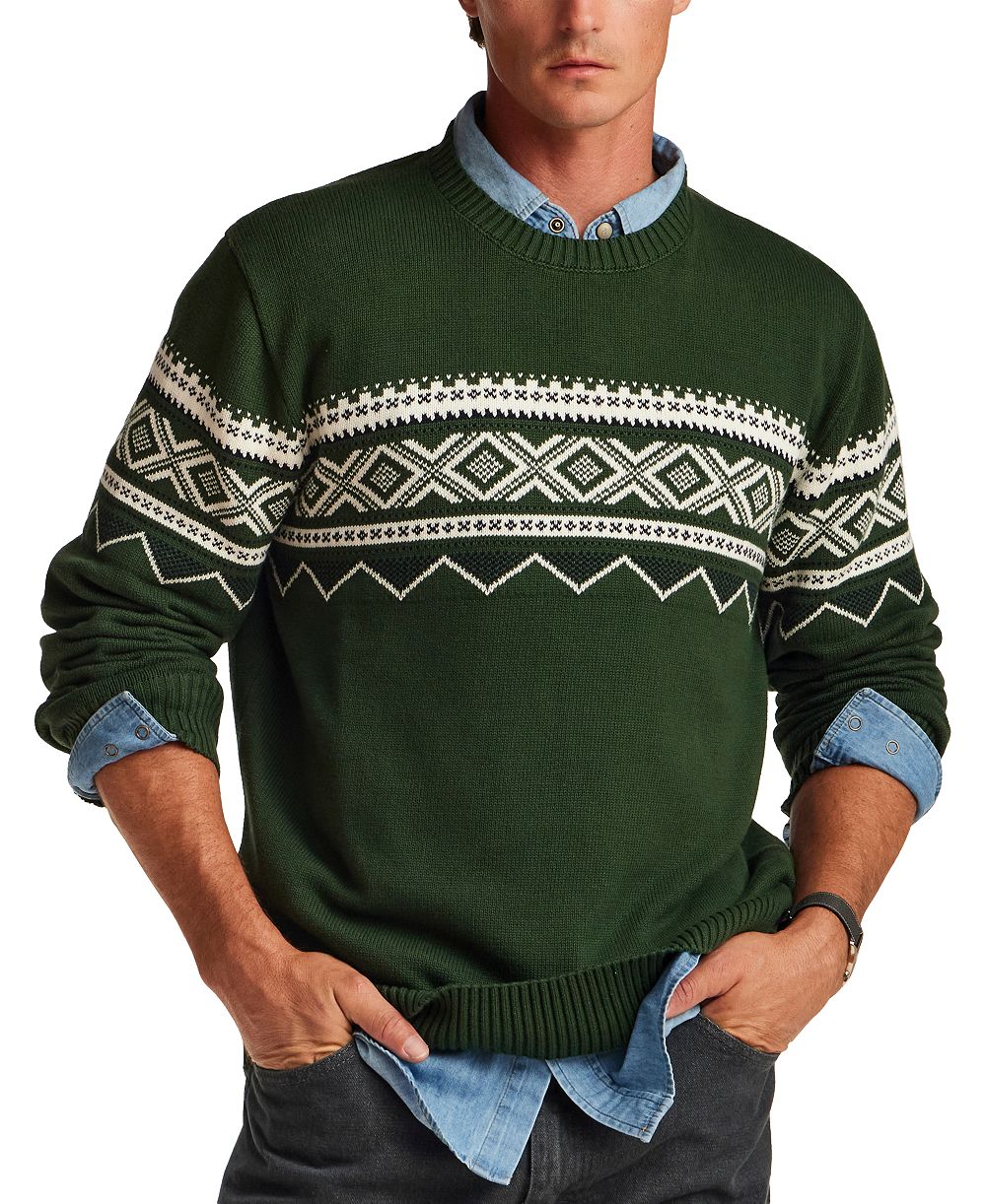 Weatherproof Vintage Men's Fairisle Crewneck Sweater
