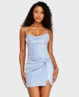 Alex & Sophia Juniors' Shimmer Sleeveless Dress