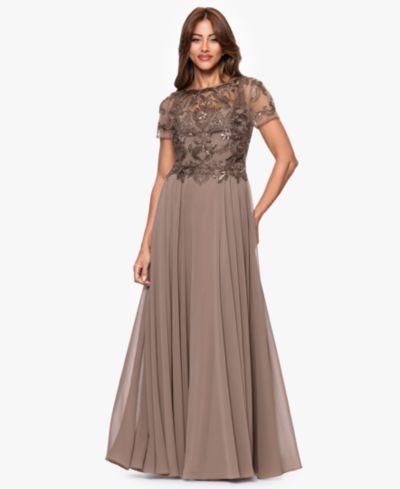 XSCAPE petite Boat Neck Beaded Dress