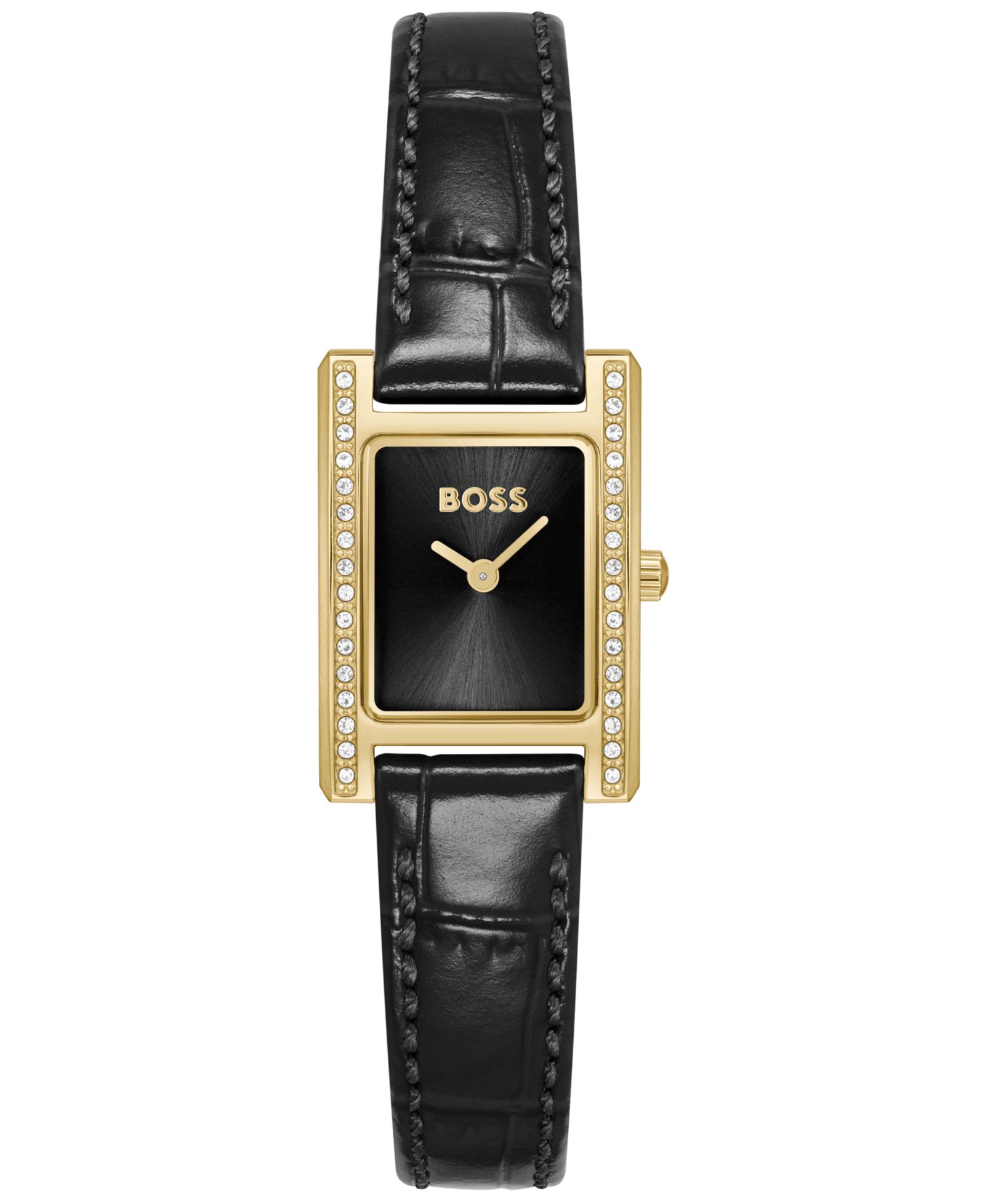 Женские часы Hugo Boss Lucy Precious Quartz Basic Mini Black Leather, 18.50mm