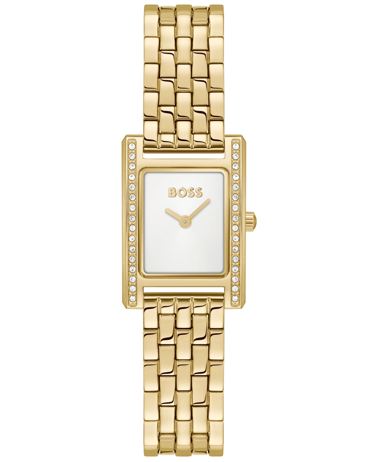 Hugo Boss Women's Lucy Precious Quartz Basic Mini Ionic Plated Thin Gold Steel Watch, 18.50mm