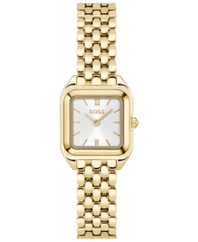 Hugo Boss Женский Mae Petite Quartz Basic Mini Ionic Plated Thin Gold Steel Watch, 22mm