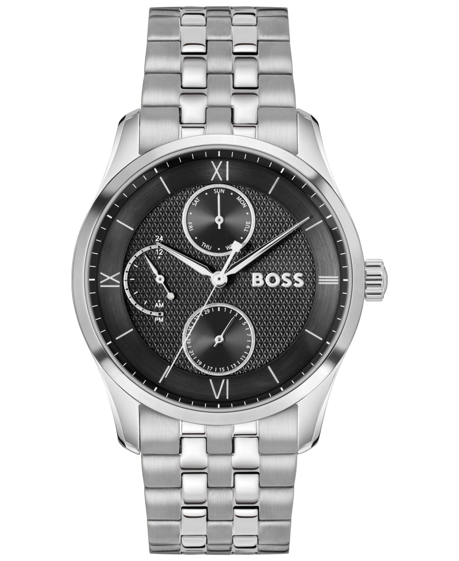 Hugo Boss Мужские часы Principle Master Quartz Multifunction Stainless Steel, 41mm