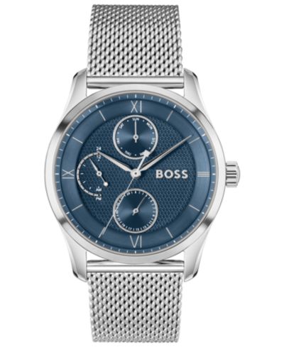 Hugo Boss Men's Principle Master Quartz Multifunction Stainless Steel Watch, 41mm