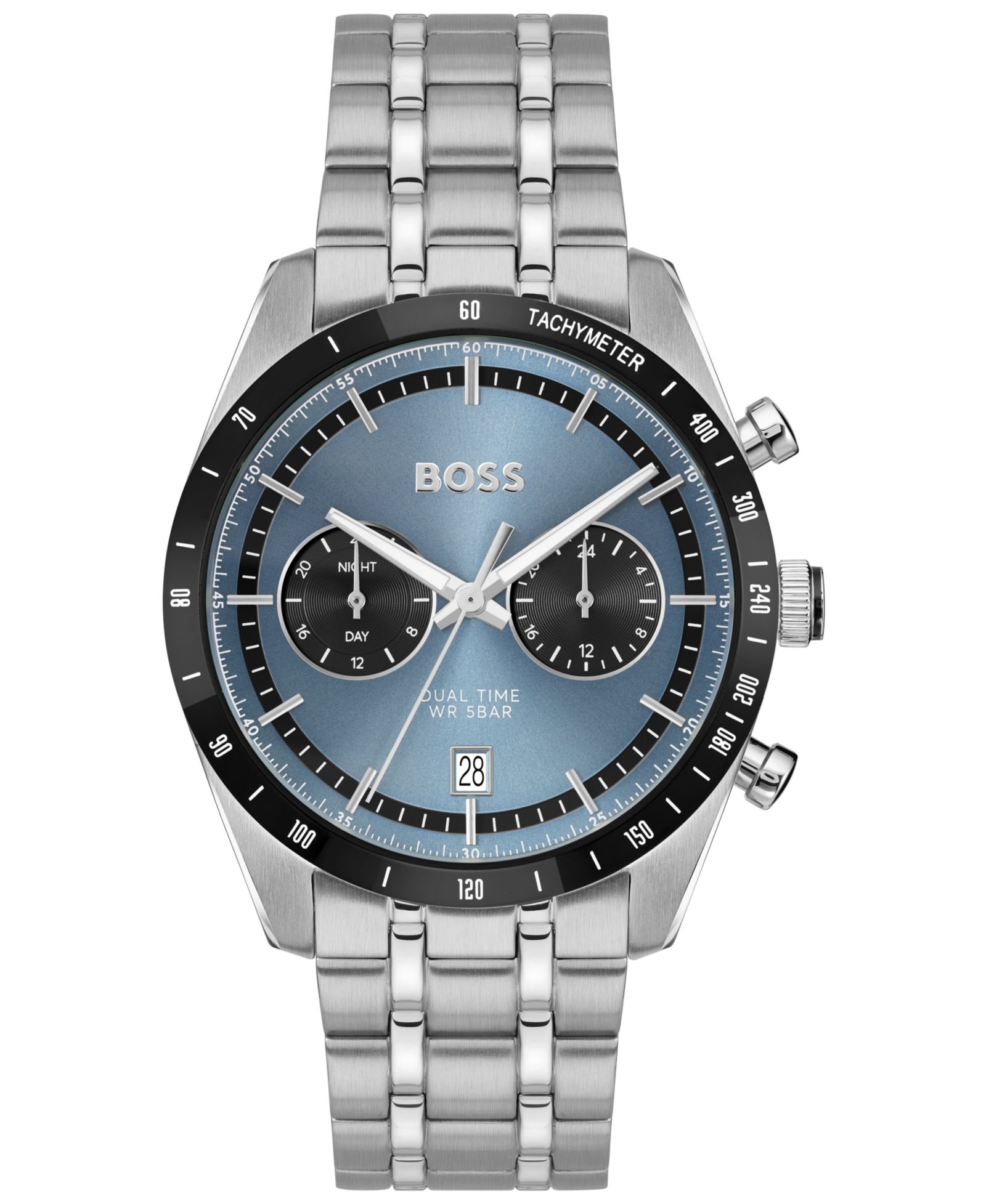 Мужские часы Hugo Boss Tourmaster Quartz Multifunction Stainless Steel Watch, 41mm