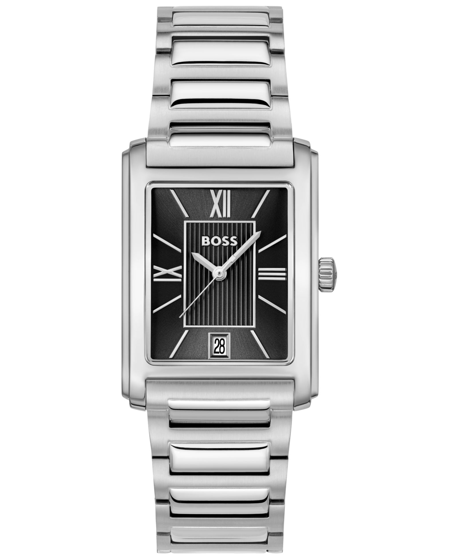 Мужские часы Hugo Boss Men's Principle Dress Quartz Basic Calendar Stainless Steel, 28 x 39mm