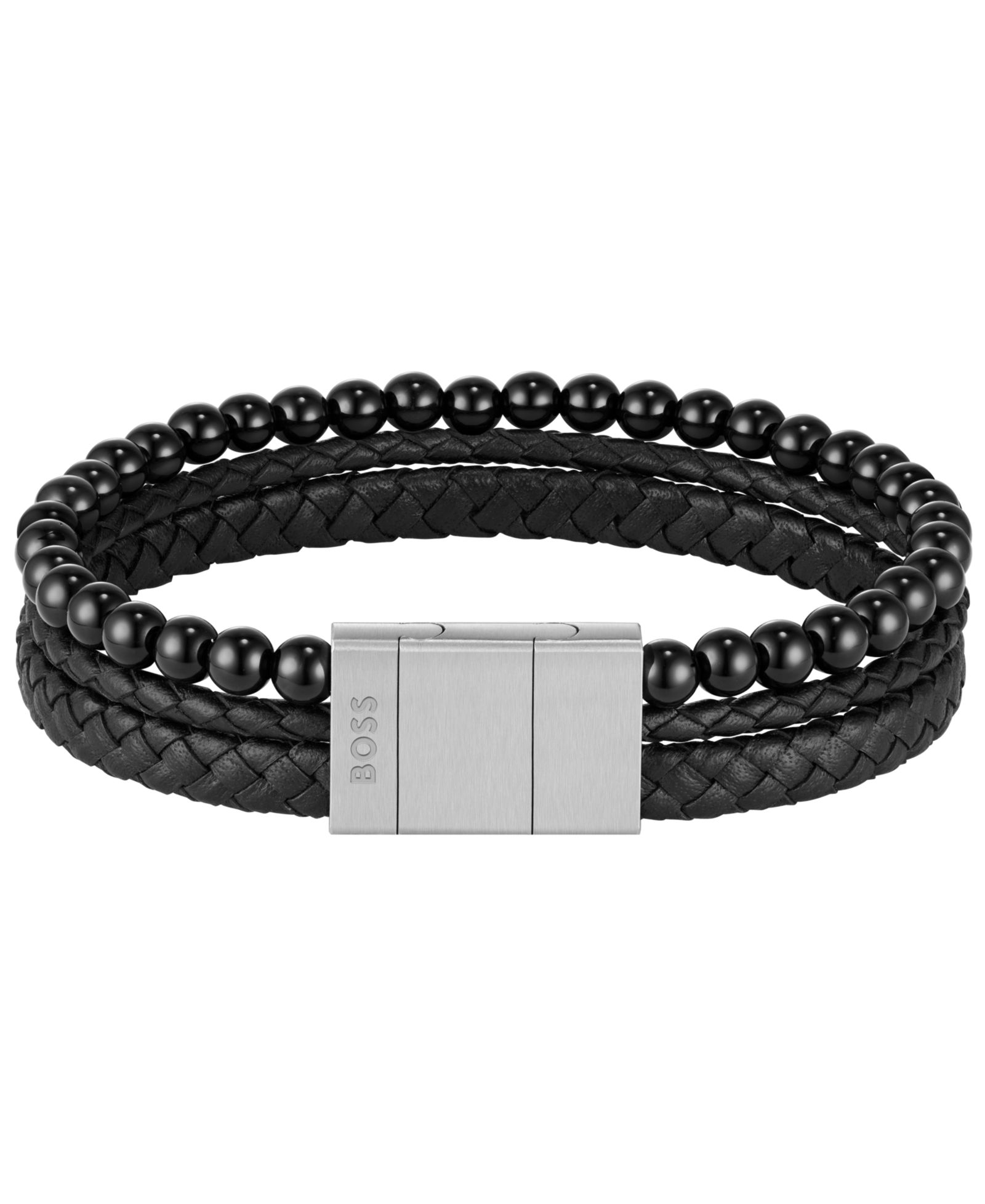 Браслет Hugo Boss Sphere Mixed Ionic Plated Brown Leather Yellow Tiger