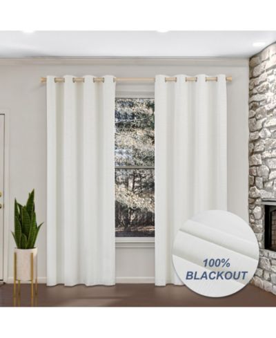 Шторы Awesome Home 100% Blackout Cotton Blend Thermal Grommet, 2 Panels
