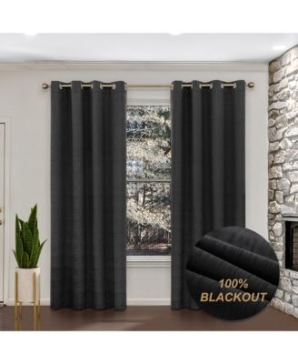 Шторы Awesome Home 100% Blackout Cotton Blend Thermal Grommet, 2 панели