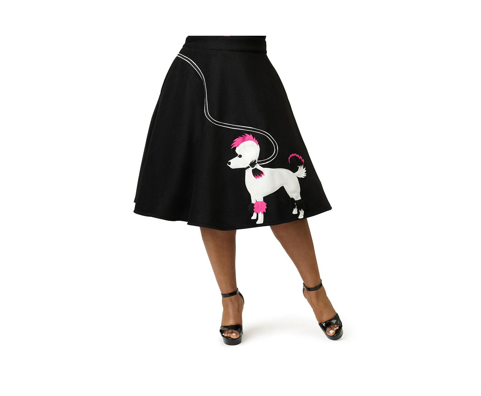 Unique Vintage Plus Size юбка-солнце с высокой талией, soda shop style
