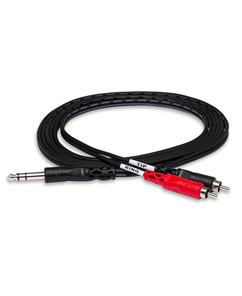Hosa Technology Hosa TRS-202 1/4" TRS к двойной RCA вставочный кабель, 2 метра