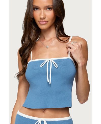Женский топ Edikted Pheobe Contrast Knit Tank Top