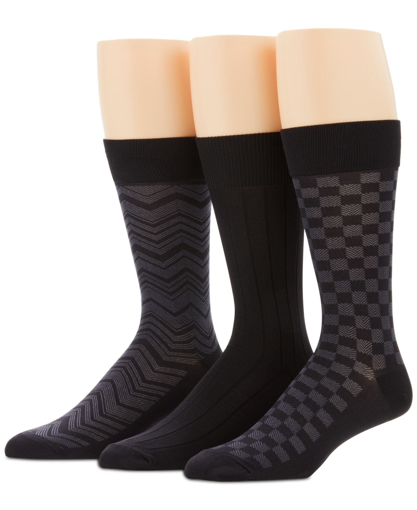 Мужские носки Perry Ellis 3-Pk. Microfiber Patterned