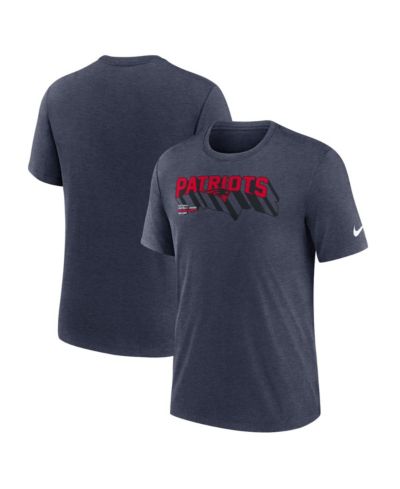 Футболка Nike Men's Heather Navy New England Patriots Long Pass Tri-Blend T-Shirt