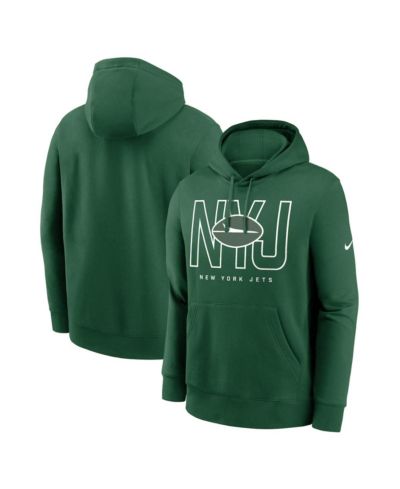 Мужской худи Nike Green New York Jets Busted Play Club Fleece Pullover