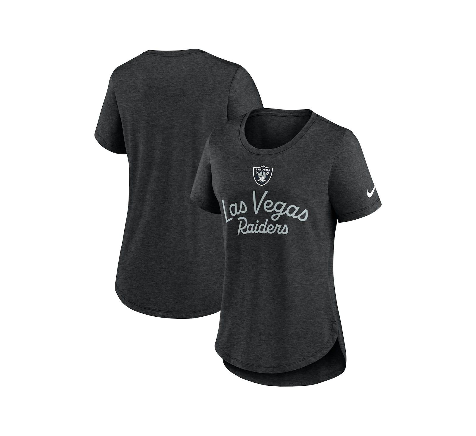 Nike Women's Black Las Vegas Raiders Script Tri-Blend T-Shirt