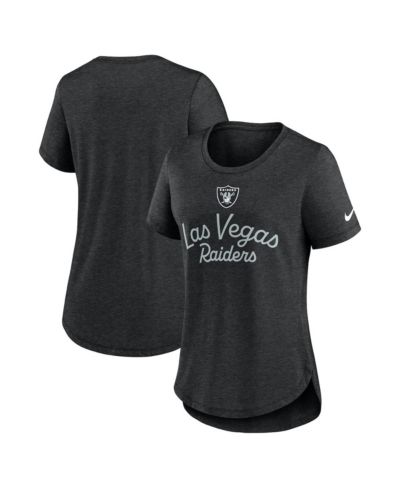 Женская футболка Nike Black Las Vegas Raiders Script Tri-Blend