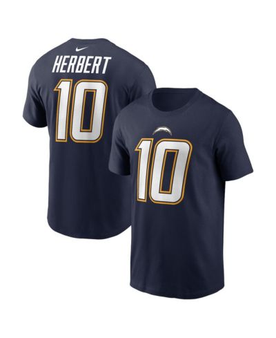Мужская футболка Nike Justin Herbert Navy Los Angeles Chargers Alternate Super Chargers Name & Number