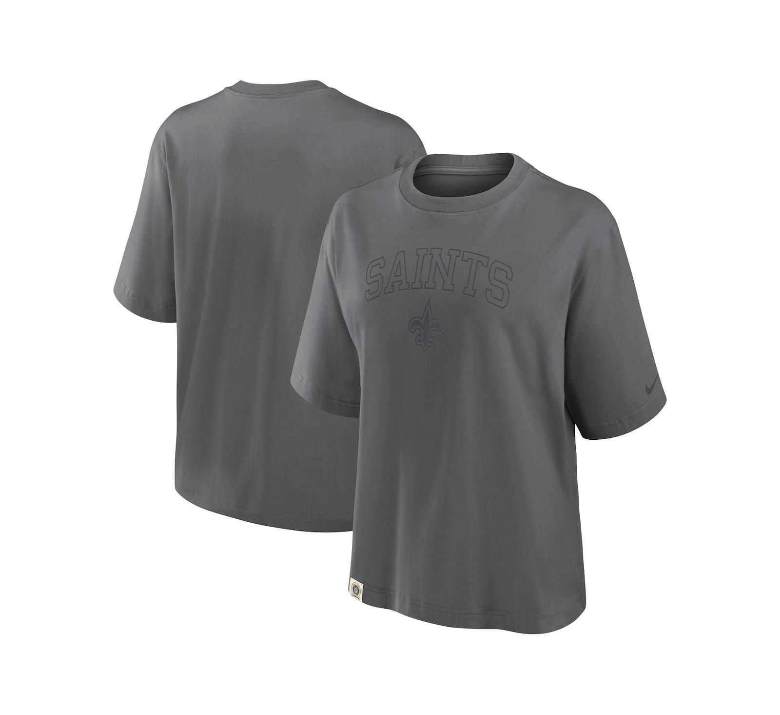 Nike Women's Charcoal New Orleans Saints Glory Arch Boxy T-Shirt